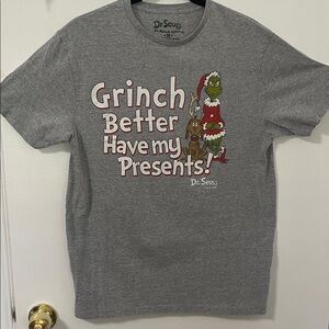 Dr. Seuss Gray Grinch Holiday T-Shirt